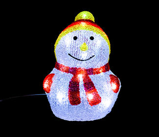 3D acrylic snowman 20LED size 18x17.5x23cm  DD-3012