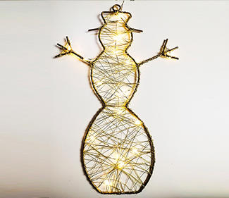 micro LED snowman with gold wires  warmwhtie  DD-3031