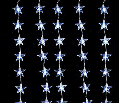 40LED curtian light with stars 1x1.2m white DD-1016