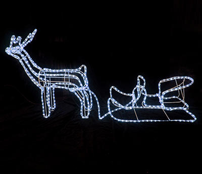 white rope light deer sled  DD-2101  